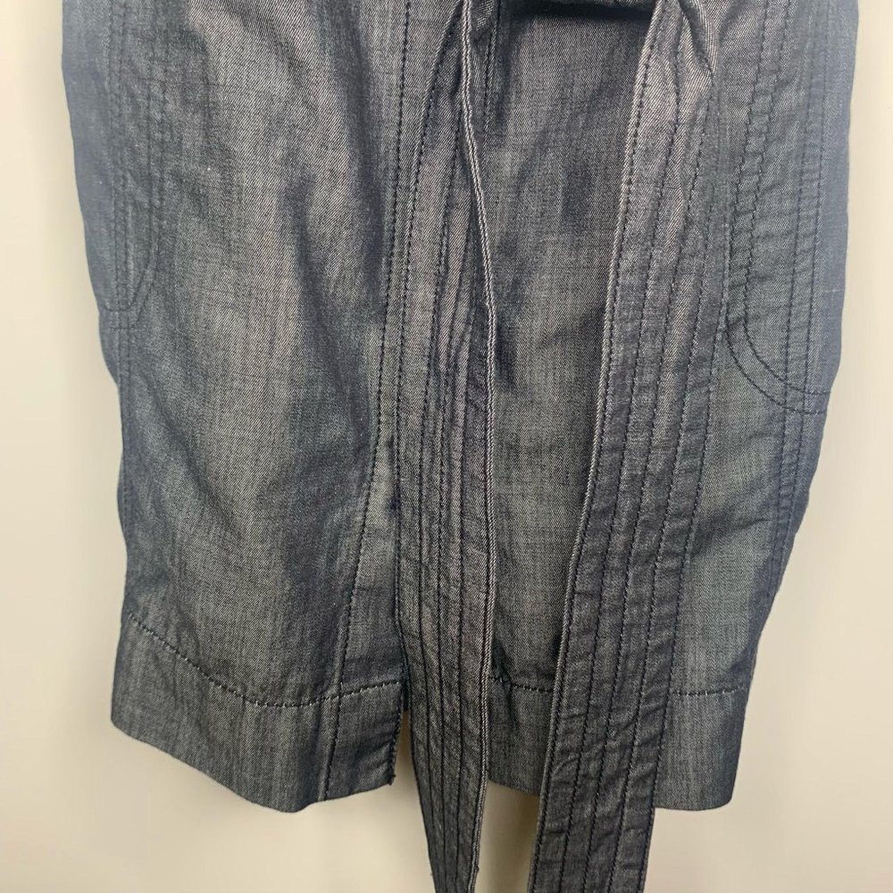 CalvinKlein ButtonUp BeltTie-Waist Utility Dress M - Picture 5 of 8